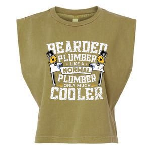 Beared Plumber Funny Plumbing Pipefitters Plumber Garment-Dyed Women's Muscle Tee