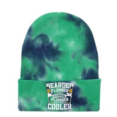 Beared Plumber Funny Plumbing Pipefitters Plumber Tie Dye 12in Knit Beanie