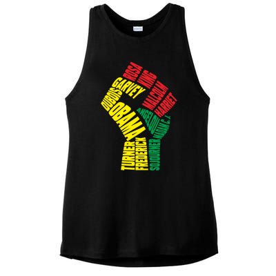 Black Power Fist Inspirational Black History Leaders Cool Gift Ladies PosiCharge Tri-Blend Wicking Tank