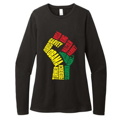 Black Power Fist Inspirational Black History Leaders Cool Gift Womens CVC Long Sleeve Shirt