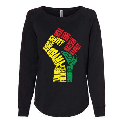 Black Power Fist Inspirational Black History Leaders Cool Gift Womens California Wash Sweatshirt