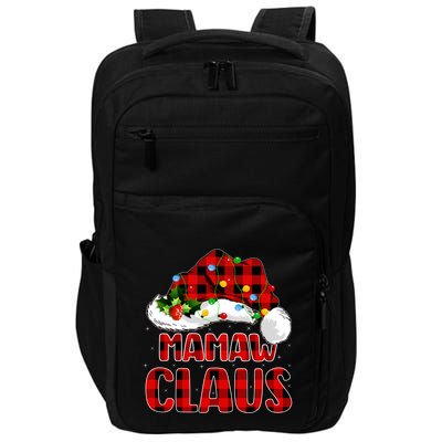 Buffalo Plaid Family Matching Santa Mamaw Claus Christmas Great Gift Impact Tech Backpack