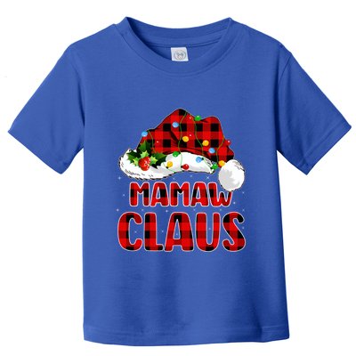 Buffalo Plaid Family Matching Santa Mamaw Claus Christmas Great Gift Toddler T-Shirt