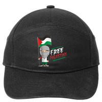 Back Print Free Palestine Flag Keffiyeh 7-Panel Snapback Hat