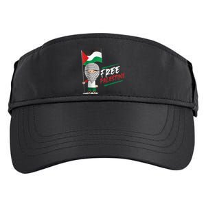 Back Print Free Palestine Flag Keffiyeh Adult Drive Performance Visor