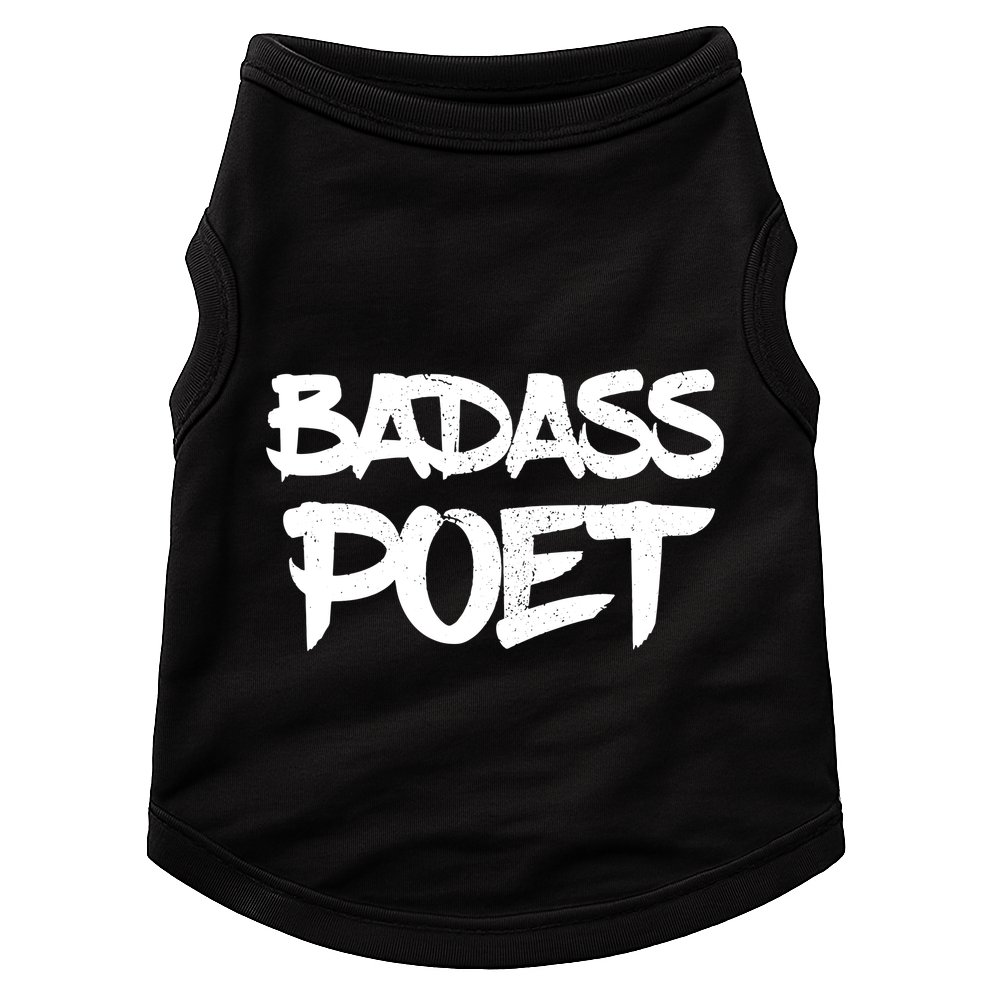 Badass Poet Funny Poetry Slam Literature Writer Gift Doggie Tank