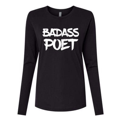 Badass Poet Funny Poetry Slam Literature Writer Gift Womens Cotton Relaxed Long Sleeve T-Shirt