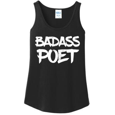 Badass Poet Funny Poetry Slam Literature Writer Gift Ladies Essential Tank