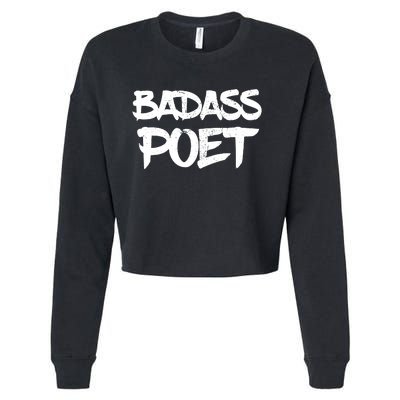 Badass Poet Funny Poetry Slam Literature Writer Gift Cropped Pullover Crew