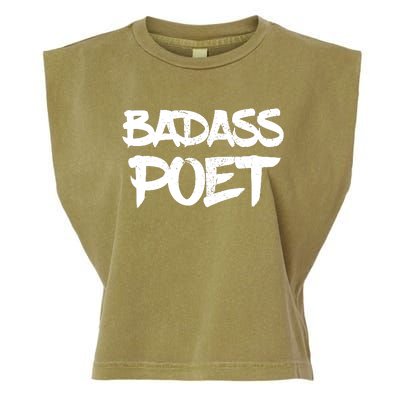 Badass Poet Funny Poetry Slam Literature Writer Gift Garment-Dyed Women's Muscle Tee