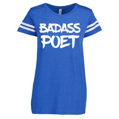 Badass Poet Funny Poetry Slam Literature Writer Gift Enza Ladies Jersey Football T-Shirt