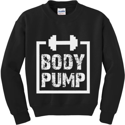 Body Pump Fitness Motivation Bodybuilding Gym Kids Sweatshirt