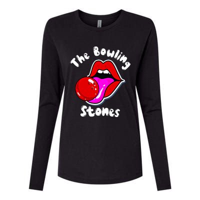 Bowling Player Funny The Bowling Stones Bowling Ball Funny Gift Womens Cotton Relaxed Long Sleeve T-Shirt