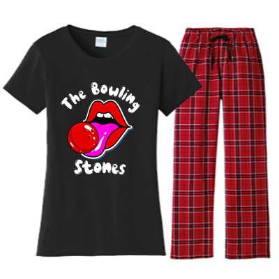 Bowling Player Funny The Bowling Stones Bowling Ball Funny Gift Women's Flannel Pajama Set