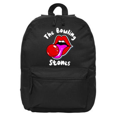 Bowling Player Funny The Bowling Stones Bowling Ball Funny Gift 16 in Basic Backpack