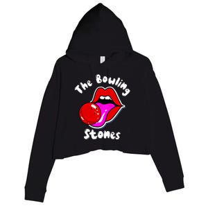 Bowling Player Funny The Bowling Stones Bowling Ball Funny Gift Crop Fleece Hoodie