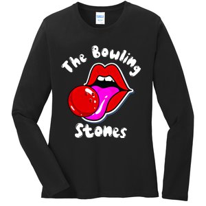 Bowling Player Funny The Bowling Stones Bowling Ball Funny Gift Ladies Long Sleeve Shirt