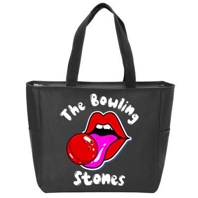 Bowling Player Funny The Bowling Stones Bowling Ball Funny Gift Zip Tote Bag