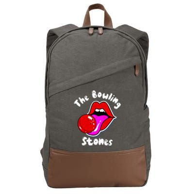 Bowling Player Funny The Bowling Stones Bowling Ball Funny Gift Cotton Canvas Backpack