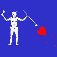 Blackbeard Pirate Flag Jolly Roger Skeleton Halloween Magnet