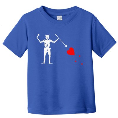 Blackbeard Pirate Flag Jolly Roger Skeleton Halloween Toddler T-Shirt