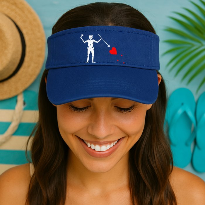 Blackbeard Pirate Flag Jolly Roger Skeleton Halloween Visor