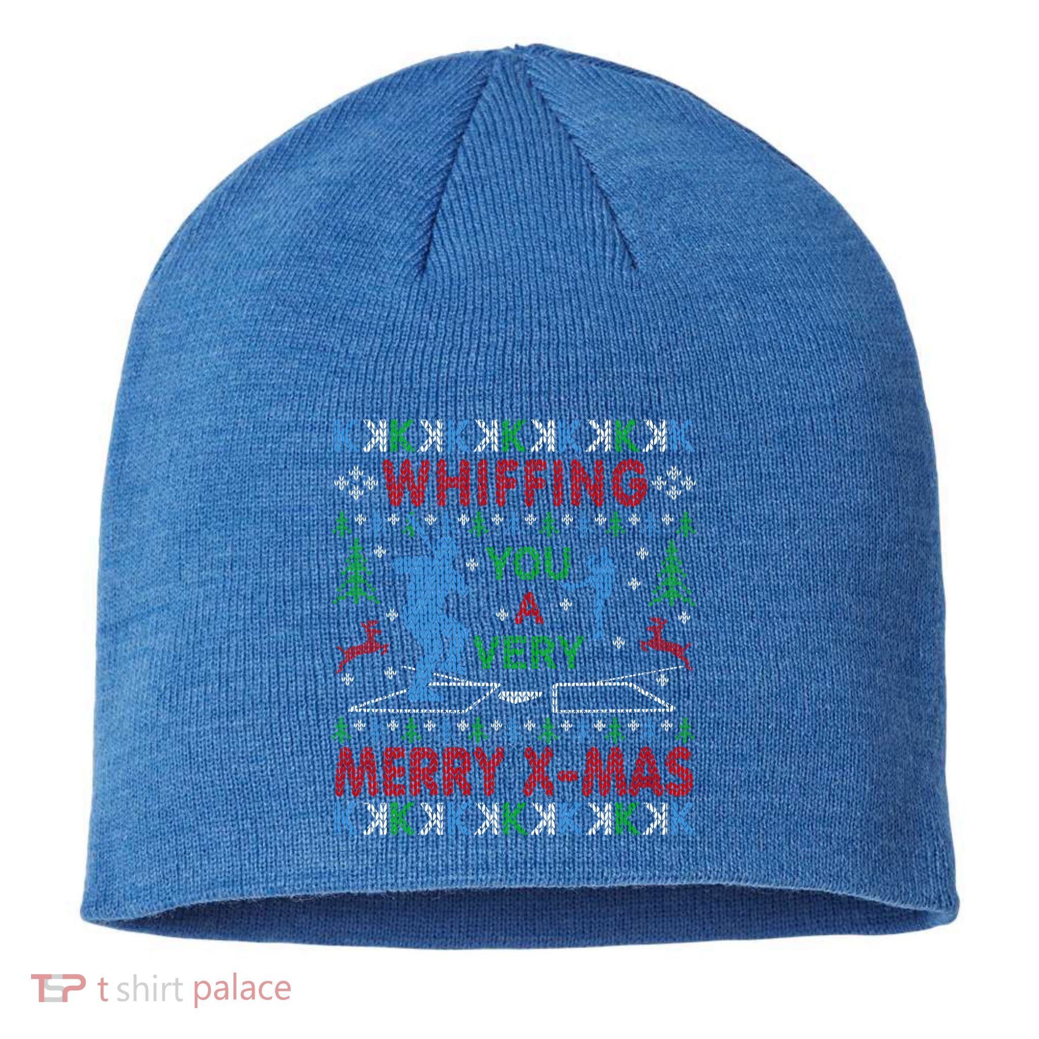 Baseball Pitching Funny Ugly Christmas Sweater Party Gift Sustainable Beanie