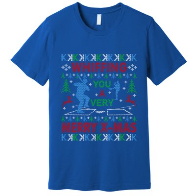 Baseball Pitching Funny Ugly Christmas Sweater Party Gift Premium T-Shirt