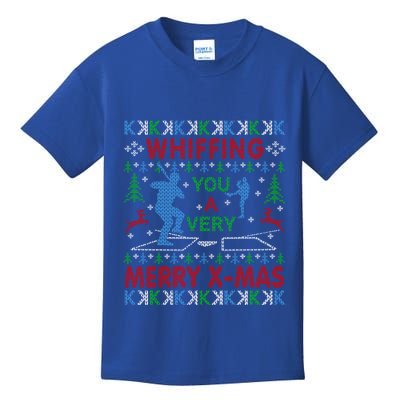 Baseball Pitching Funny Ugly Christmas Sweater Party Gift Kids T-Shirt
