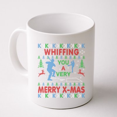 Baseball Pitching Funny Ugly Christmas Sweater Party Gift Coffee Mug