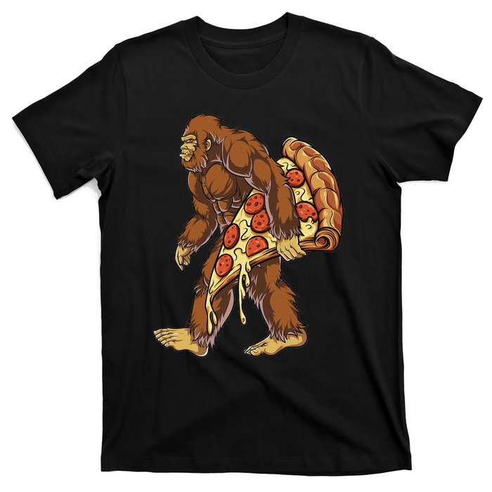 Bigfoot Pizza Funny Women Food Lovers Pepperoni T-Shirt