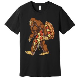 Bigfoot Pizza Funny Women Food Lovers Pepperoni Premium T-Shirt