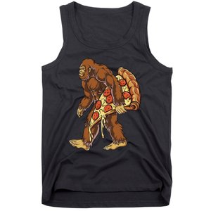 Bigfoot Pizza Funny Women Food Lovers Pepperoni Tank Top