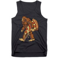 Bigfoot Pizza Funny Women Food Lovers Pepperoni Tank Top