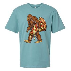 Bigfoot Pizza Funny Women Food Lovers Pepperoni Sueded Cloud Jersey T-Shirt