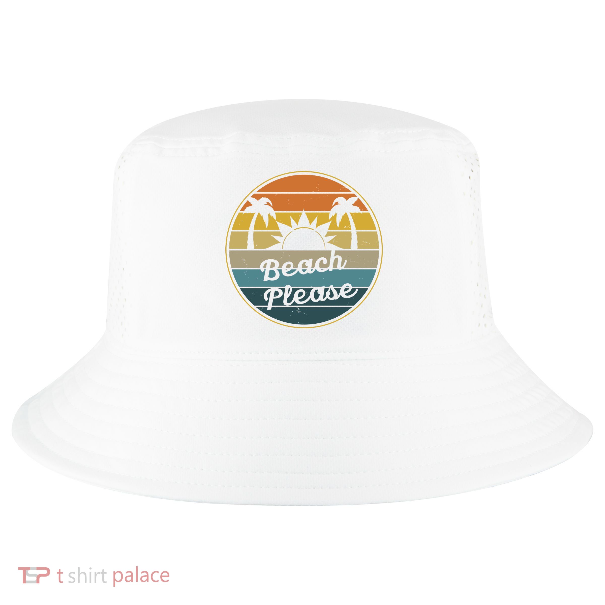 Beach Please Funny Tropical Retro Cool Comfort Performance Bucket Hat