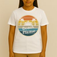 Beach Please Funny Tropical Retro T-Shirt