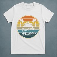 Beach Please Funny Tropical Retro T-Shirt
