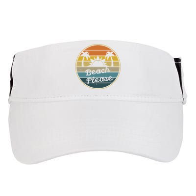 Beach Please Funny Tropical Retro Adult Drive Performance Visor