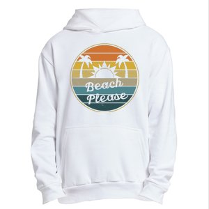 Beach Please Funny Tropical Retro Urban Pullover Hoodie