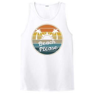 Beach Please Funny Tropical Retro PosiCharge Competitor Tank