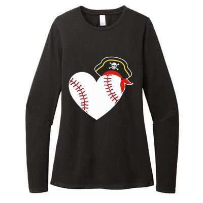 Baseball Pirate for Baseball Player Pitcher Catcher Womens CVC Long Sleeve Shirt