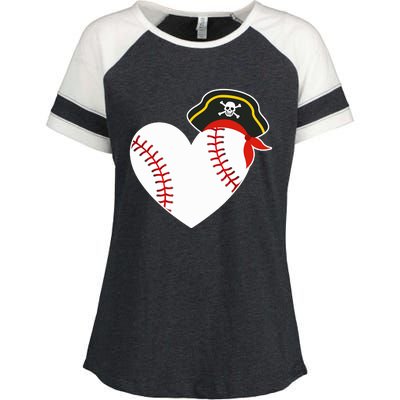 Baseball Pirate for Baseball Player Pitcher Catcher Enza Ladies Jersey Colorblock Tee