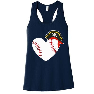 Baseball Pirate for Baseball Player Pitcher Catcher Women's Racerback Tank