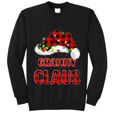 Buffalo Plaid Family Matching Santa Grammy Claus Christmas Long Sleeve Tall Sweatshirt