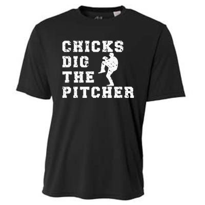 Baseball Pitcher Funny Cooling Performance Crew T-Shirt