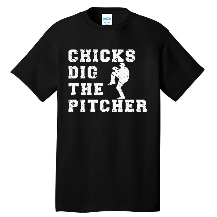 Baseball Pitcher Funny Tall T-Shirt