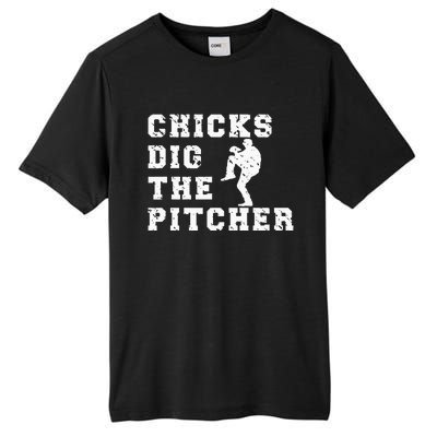 Baseball Pitcher Funny Tall Fusion ChromaSoft Performance T-Shirt