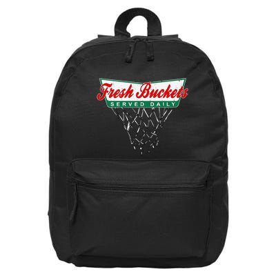 Basketball Player Fresh Buckets Served Daily Bball Gift 16 in Basic Backpack