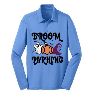 Broom Parking Funny Halloween And Season Lover Funny Gift Silk Touch Performance Long Sleeve Polo